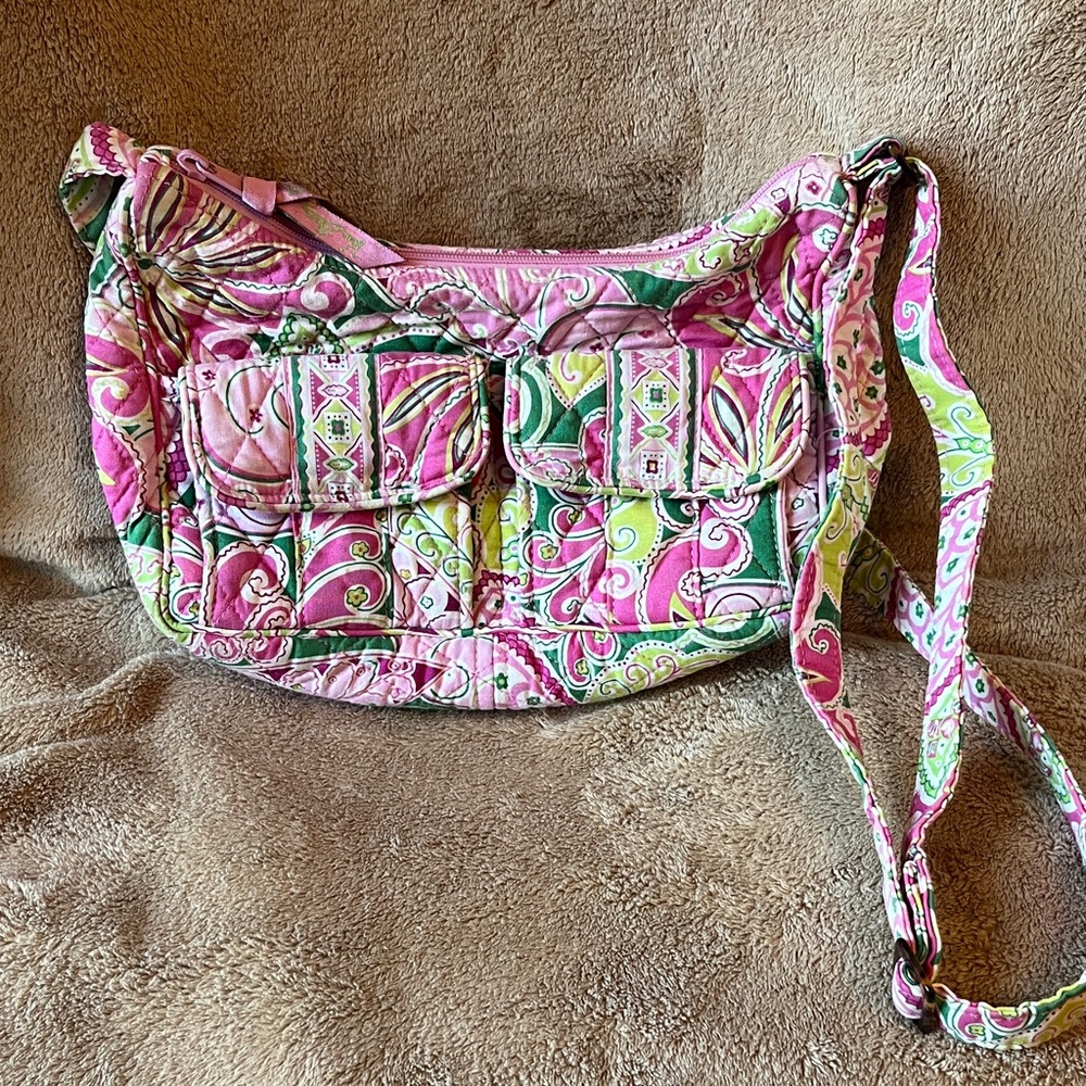 Vera Bradley Pinwheel Pink Shoulder Bag